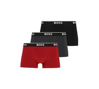BOSS Boxer 'Power' grigio scuro / rosso scuro / nero / bianco Uomo BOSS XL grigio scuro / rosso scuro / nero / bianco