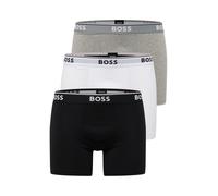 Boxer BOSS Power Logo Cotton bianco grigio nero (3 unità) - S