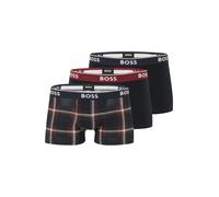 BOSS Boxer corti in cotone elasticizzato con elastico in vita con logo in confezione da tre - Style Trunk 3P Power Desig, 50531701 Blu a motivi L