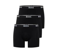 BOSS Boxer in cotone elasticizzato con logo in confezione da tre - Style BoxerBr 3P Power, 50475282 Nero XL
