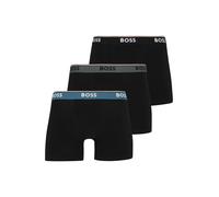 BOSS Boxer in cotone elasticizzato con logo in confezione da tre - Style BoxerBr 3P Power, 50531691 Nero XL