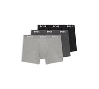 BOSS Boxer in cotone elasticizzato con logo in confezione da tre - Style BoxerBr 3P Power, 50475282 Grigio L