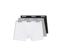 Boxer BOSS Power Logo Cotton bianco grigio nero (3 unità) - XL