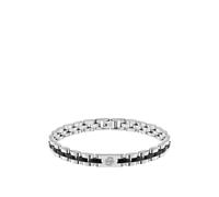 BOSS Bracciale con monogramma Double B e finiture nere - Style ARCHER, HB1580890 Color argento pz.