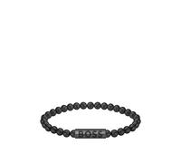 Hugo Boss Bracciale nero con perline in acciaio Sphere 1580659 19 cm