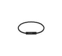 BOSS - Bracciale da uomo in pelle nera con chiusura magnetica