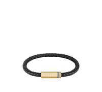 BOSS Bracciale in pelle nera intrecciata con chiusura magnetica con logo - Style ARES SINGLE, HB1580624 Nero pz.