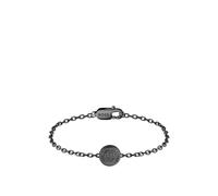 BOSS Bracciale placcato nero con medaglione con monogramma Double B - Style DOUBLE B COIN, HB1580764 Grigio scuro M