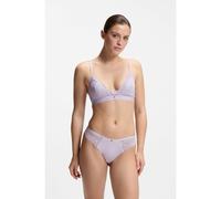BOSS Bralette in pizzo di qualità superiore con pieghe in rete - Style TRIANGLE_BLOSSOM, 50556193 Luce viola L