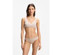 BOSS Brasiliana bicolore in jersey elasticizzato - Style THONG_B.MIRAGE, 50556244 Beige chiaro S