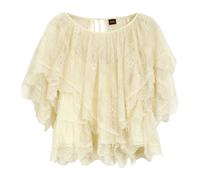 BOSS Camicetta a mantellina con rifiniture in pizzo - Style C_Bennedy, 50564694 Giallo chiaro 40