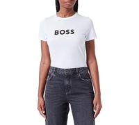 BOSS T-shirt in jersey di cotone con logo a contrasto - Style C_Elogo_5, 50501139 Bianco M