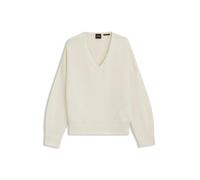 BOSS Maglione con scollo a V in filato italiano - Style C_Fondyssa, 50550464 Colore neutro S