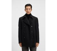 BOSS Caban slim fit in lana e cashmere - Style H-Hyde-Pcoat-254, 50551081 Nero 46