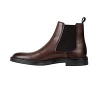 BOSS Stivaletti Chelsea in pelle lucida con impuntura tipica del marchio - Style Calev_Cheb_ltfb, 50552527 Marrone scuro 41
