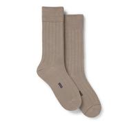 BOSS Calze a coste con dettagli a righe tipiche del marchio in confezione da due - Style 2P RS Light rib CC, 50564494 Marrone chiaro 43-46