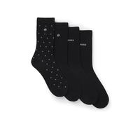 BOSS Calze ad altezza regolare con dettagli con logo in confezione da quattro - Style 4P RS GiftShine CC W, 50546742 Nero 36-42