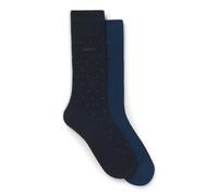 BOSS Calze ad altezza regolare con loghi in confezione da due - Style 2PRS MiniDot VIBambo, 50547831 Blu scuro 39-42