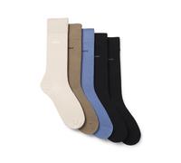 BOSS Calze ad altezza regolare in confezione da cinque - Style 5P RS Uni CC, 50478221 Beige / Nero / Blu 39-42