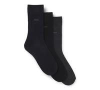 BOSS Calze ad altezza regolare in confezione da tre - Style 3P RS Uni CC, 50469839 Nero / Grigio / Blu 35-38