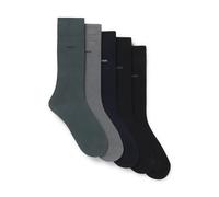 BOSS Calze ad altezza regolare in misto cotone in confezione da cinque - Style 5P RS Uni CC, 50478221 Nero / Grigio / Blu 43-46