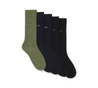 BOSS Calze ad altezza regolare in misto cotone in confezione da cinque - Style 5P RS Uni CC, 50478221 Nero / Verde / Blu 43-46