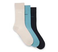 BOSS Calze ad altezza regolare in tessuto elasticizzato in confezione da tre - Style 3P RS Uni CC, 50469839 Blu / Beige 35-38
