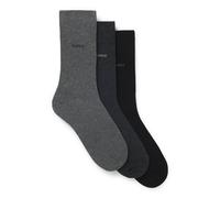 BOSS Calze ad altezza regolare in tessuto elasticizzato in confezione da tre - Style 3P RS Uni CC, 50469839 Nero / Grigio 39-42