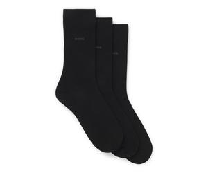 BOSS Calze ad altezza regolare in tessuto elasticizzato in confezione da tre - Style 3P RS Uni CC, 50469839 Nero 35-38
