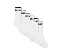 BOSS Calze sopra la caviglia in confezione da sei - Style 6P QS Stripe CC, 50510168 Bianco 43-46
