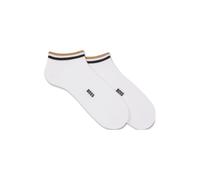 BOSS Calzini corti con righe tipiche del marchio sul bordo in confezione da due - Style 2P AS Uni stripe CC, 50491192 Bianco 40-46