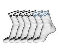 BOSS Calzini corti da uomo 6P QS Stripe CC Confezione da sei calzini corti in misto cotone a coste, Open Miscellaneous 965, 43-46