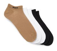 BOSS Calzini corti in misto cotone con logo in confezione da cinque - Style 5P AS Uni CC, 50493197 Nero / Bianco / Beige 39-42