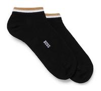 BOSS Calzini corti con righe tipiche del marchio sul bordo in confezione da due - Style 2P AS Uni stripe CC, 50491192 Nero 43-46