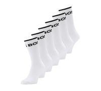 BOSS Calze corte in misto cotone a coste in confezione da sei - Style 6P QS Stripe CC, 50510168 Bianco 39-42