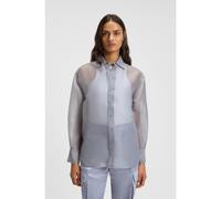 BOSS Camicetta a maniche lunghe in organza di seta - Style Berryba, 50546109 Grigio chiaro 38