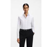 BOSS Camicetta aderente in misto cotone con cerniera laterale - Style Bashinah, 50571060 Bianco 50