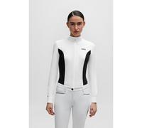 BOSS Camicetta da sfilata equestre con stampa floreale e inserti blu navy - Style EMMA SHOW BLOUSE, B3W0415 Bianco L