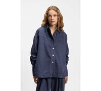 BOSS Camicetta oversize in denim rigido blu fumé - Style C_OVERSHIRT 1.0, 50552520 Blu M