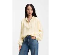BOSS Camicetta oversize in tessuto leggero con dettagli arricciati - Style C_Bellis, 50568189 Giallo chiaro 46