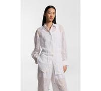 BOSS Camicetta regular fit con fiori ricamati - Style Balisya, 50556589 Bianco 36