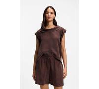 BOSS Camicetta regular fit con scollo drappeggiato - Style Bremmi, 50568318 Marrone scuro 40