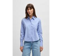 BOSS Camicetta regular fit in cotone elasticizzato a righe - Style Brielle_1_Monday, 50531519 Celeste 36