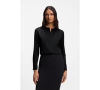 BOSS Camicetta regular fit senza collo in seta elasticizzata - Style Banorah, 50538481 Nero 36
