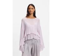BOSS Camicetta relaxed fit con increspature in crêpe seersucker Georgette - Style C_Bleja, 50554050 Luce viola 42