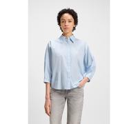 BOSS Camicetta relaxed fit in popeline di cotone a righe - Style C_Belenta, 50543553 Celeste 40