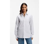 BOSS Camicetta relaxed fit in popeline di cotone a righe - Style Saturday_1, 50566475 Bianco a motivi 42