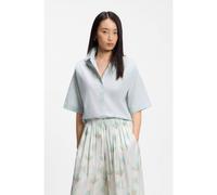 BOSS Camicetta relaxed fit in popeline di cotone con colletto a punta - Style Bimina, 50558376 Celeste 44
