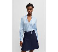 BOSS Camicetta relaxed fit in seta elasticizzata con scollo a goccia - Style Barabi, 50538492 Celeste 42
