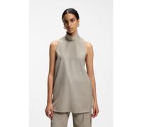 BOSS Camicetta sartoriale senza maniche in lana vergine elasticizzata - Style Bienta, 50572057 Beige chiaro 40